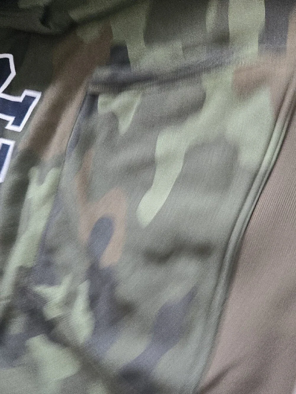 GAP Kids Hooded Sweatshirt in Green Camo with Navy Logo